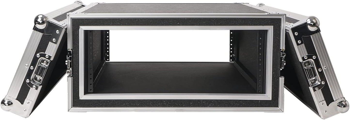 Sound Town Shock Mount 4U ATA Plywood Rack Case for Pro Gear