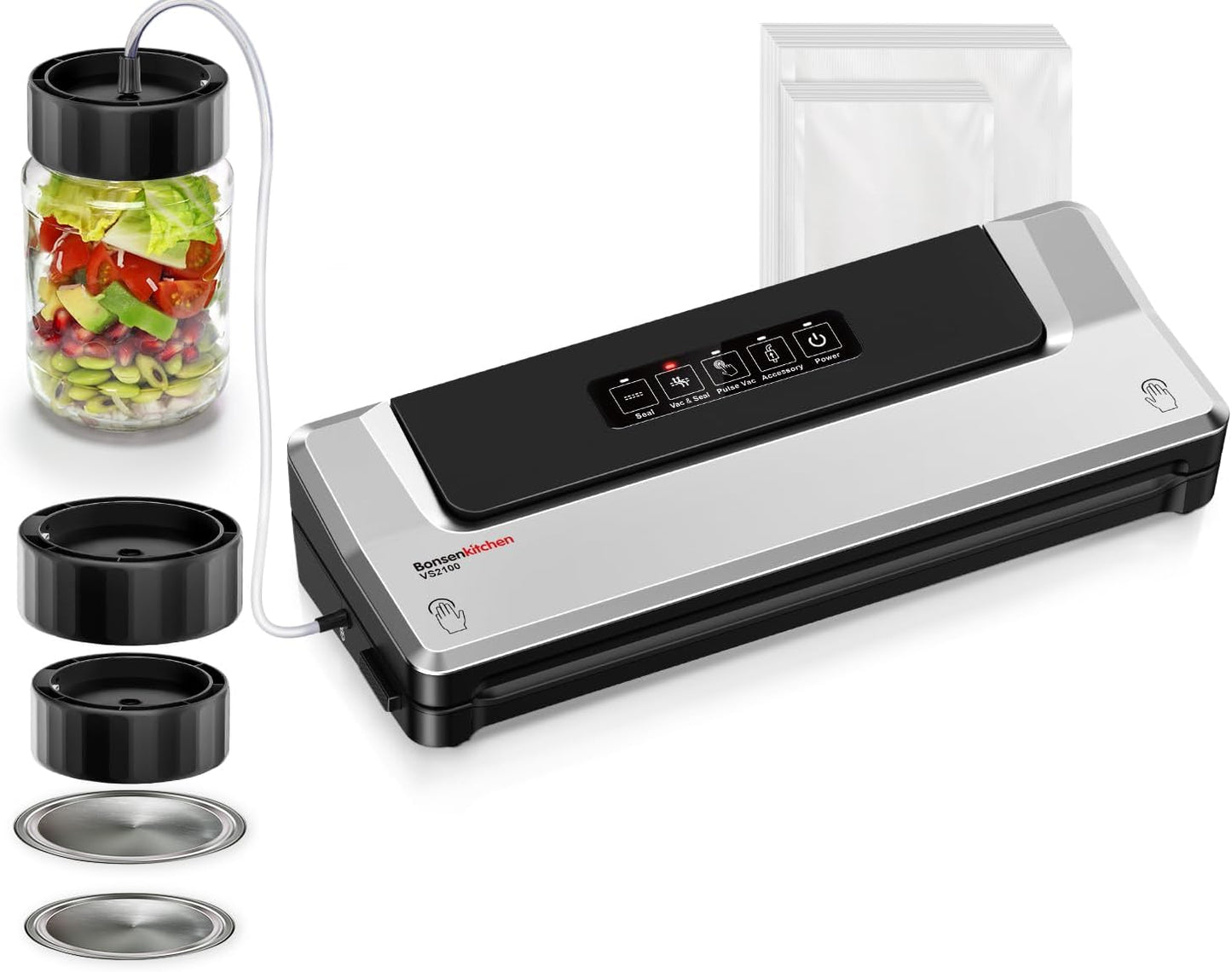 Bonsenkitchen Vacuum Sealer Machine for Food Preservation