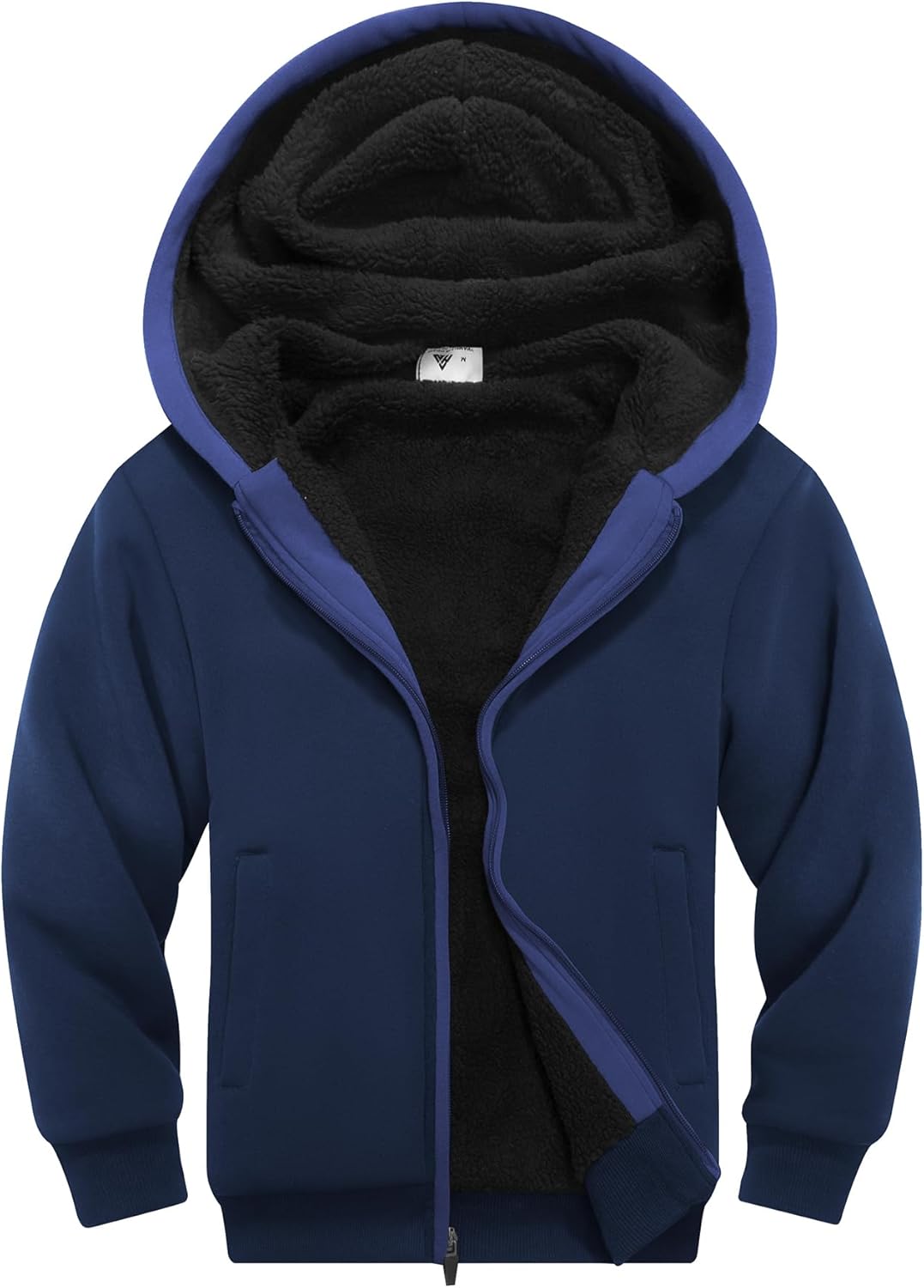 Unisex Fleece Hoodie Sherpa Lined Jacket for Kids Winter Wear