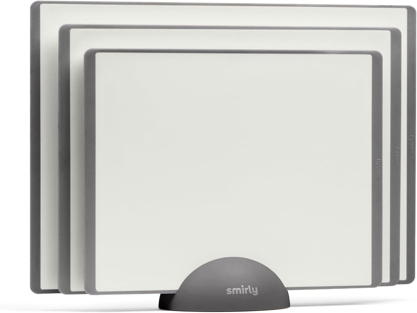 SMIRLY Plastic Cutting Board Set with Holder for Every Kitchen