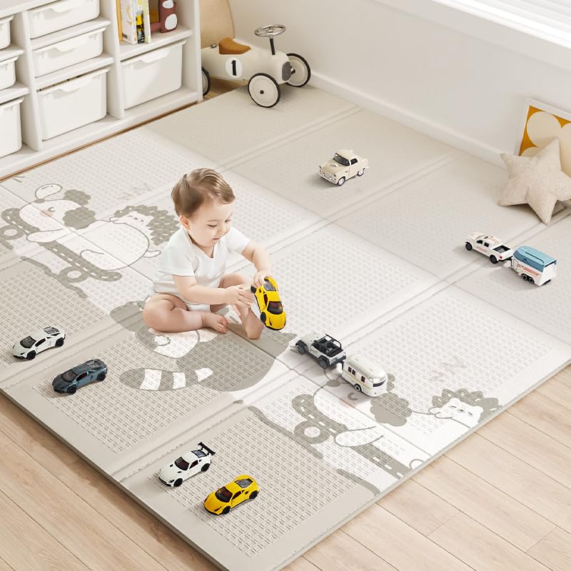 Baby Floor Play Mat 47in x 47in Reversible Waterproof Foam Mat