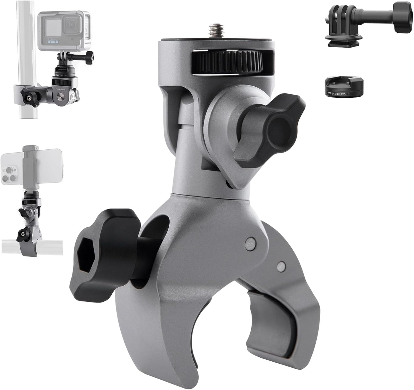 PGYTECH CapLock Super Clamp Mount for Action Cameras and More