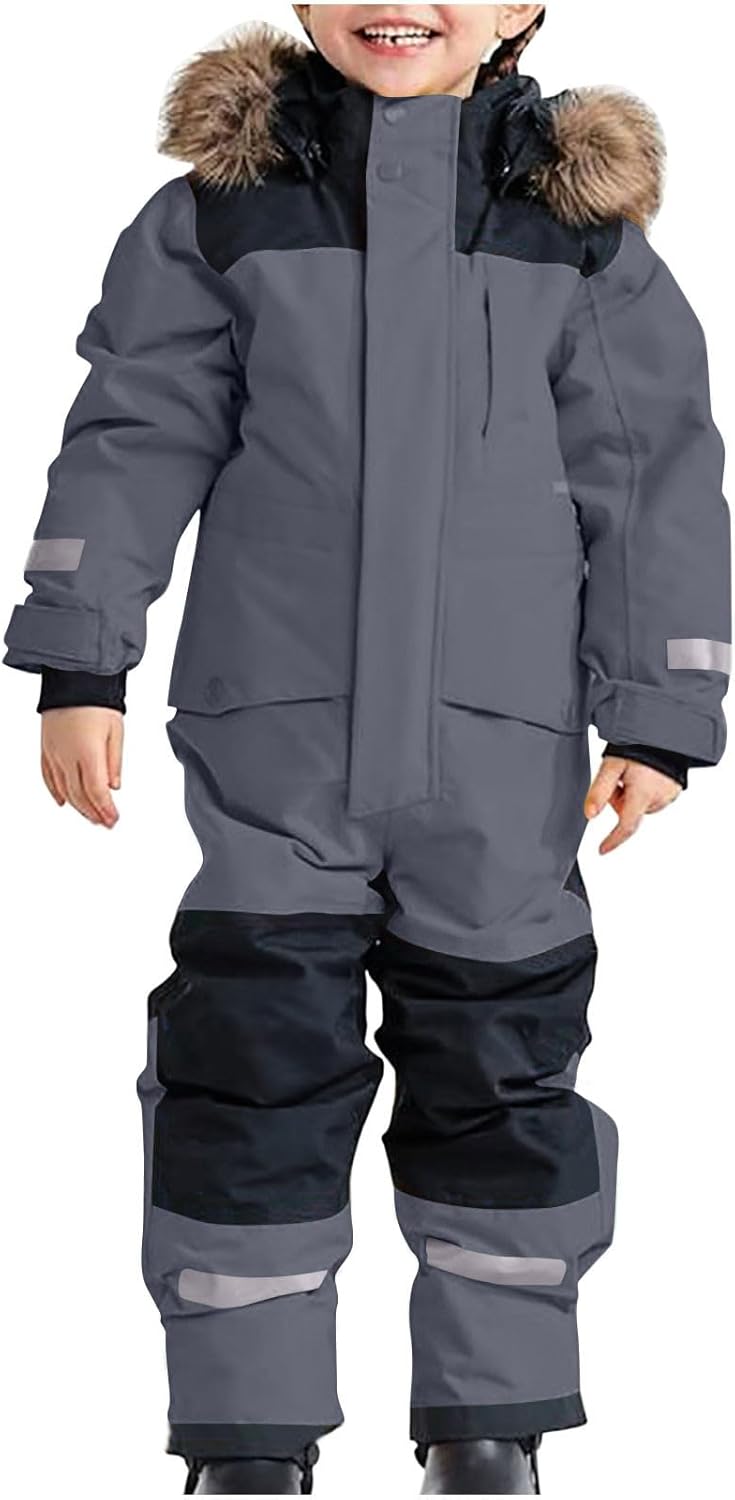 Snow Suit for Kids: Waterproof Windproof One Piece Snowsuit