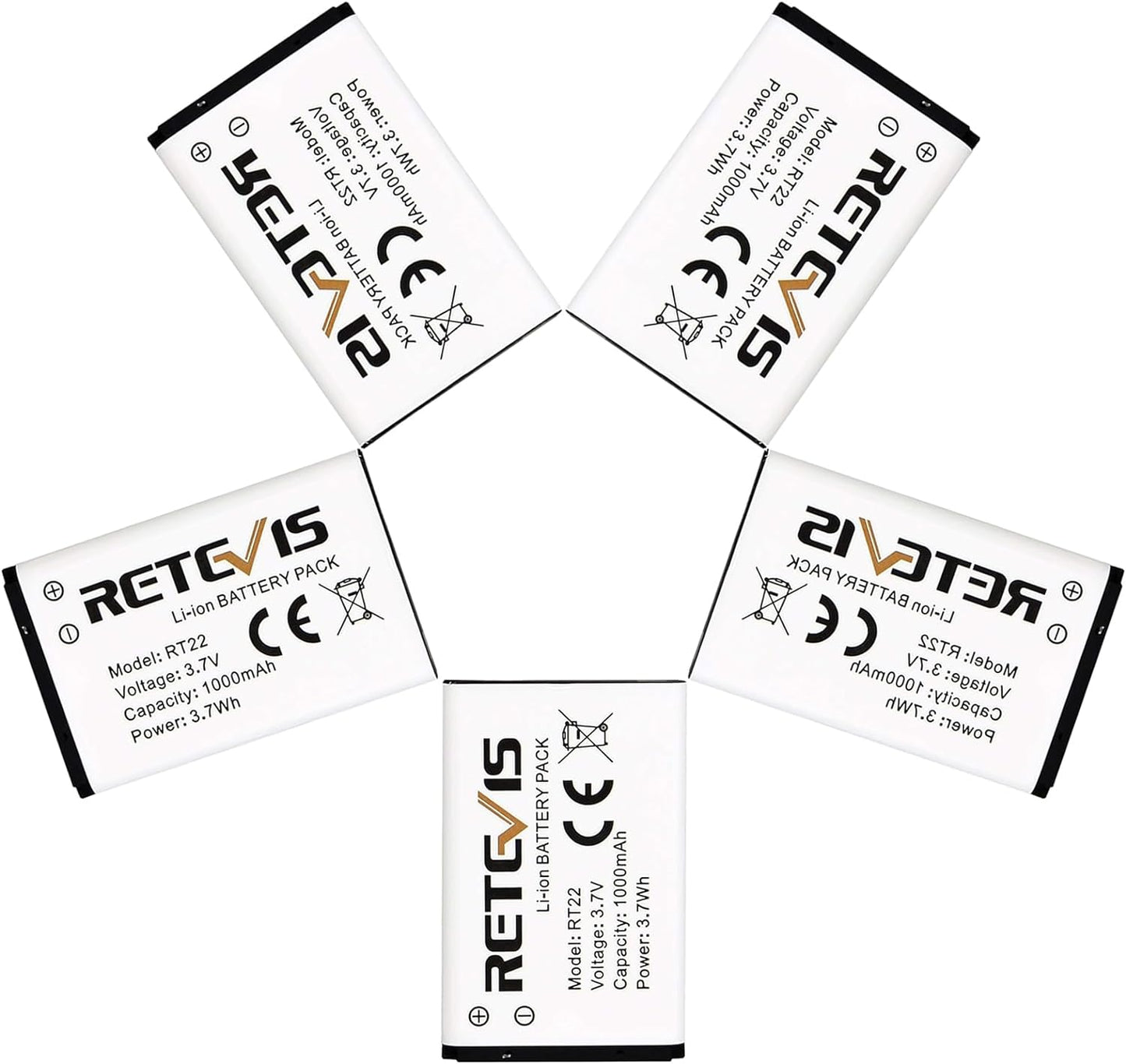 Retevis RT22 RT22S RT15 RT19 Walkie Talkies Battery Pack