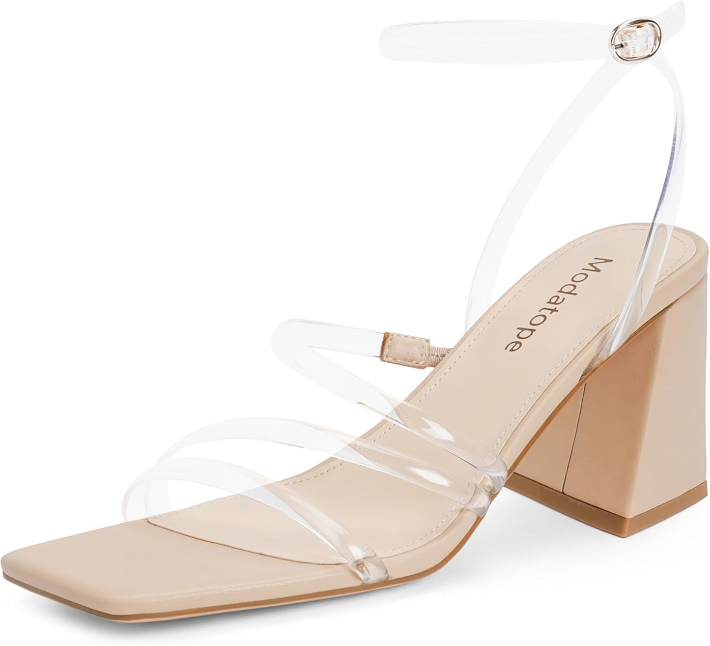 Modatope Women Heeled Sandals with Chunky Block Heels