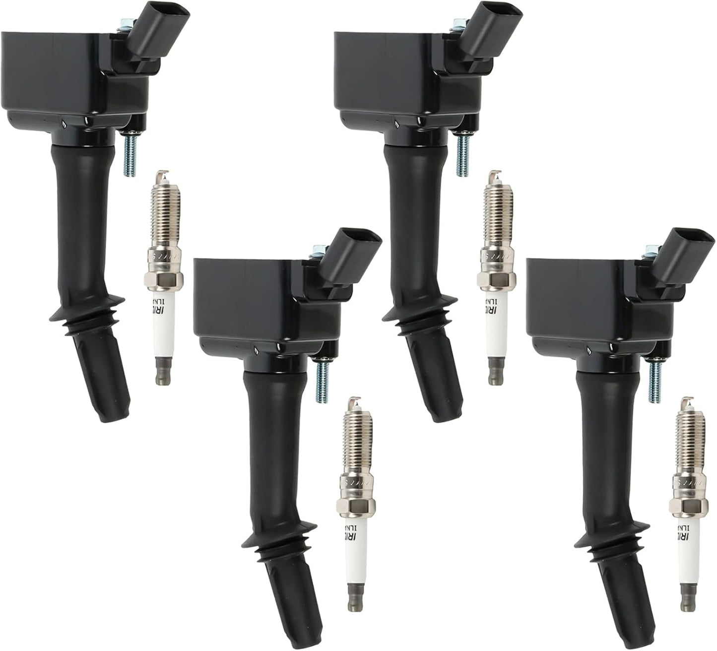 4PCS UF802 Ignition Coils Set with 4PCS Iridium Spark Plugs