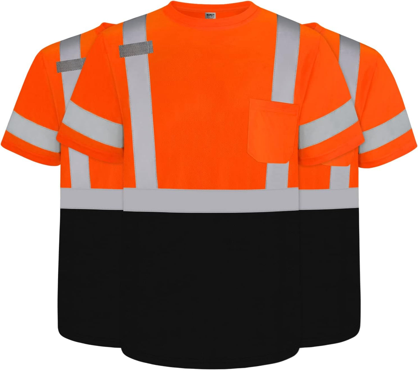 High Visibility Construction Shirts for Men and Women - 3PCS Set