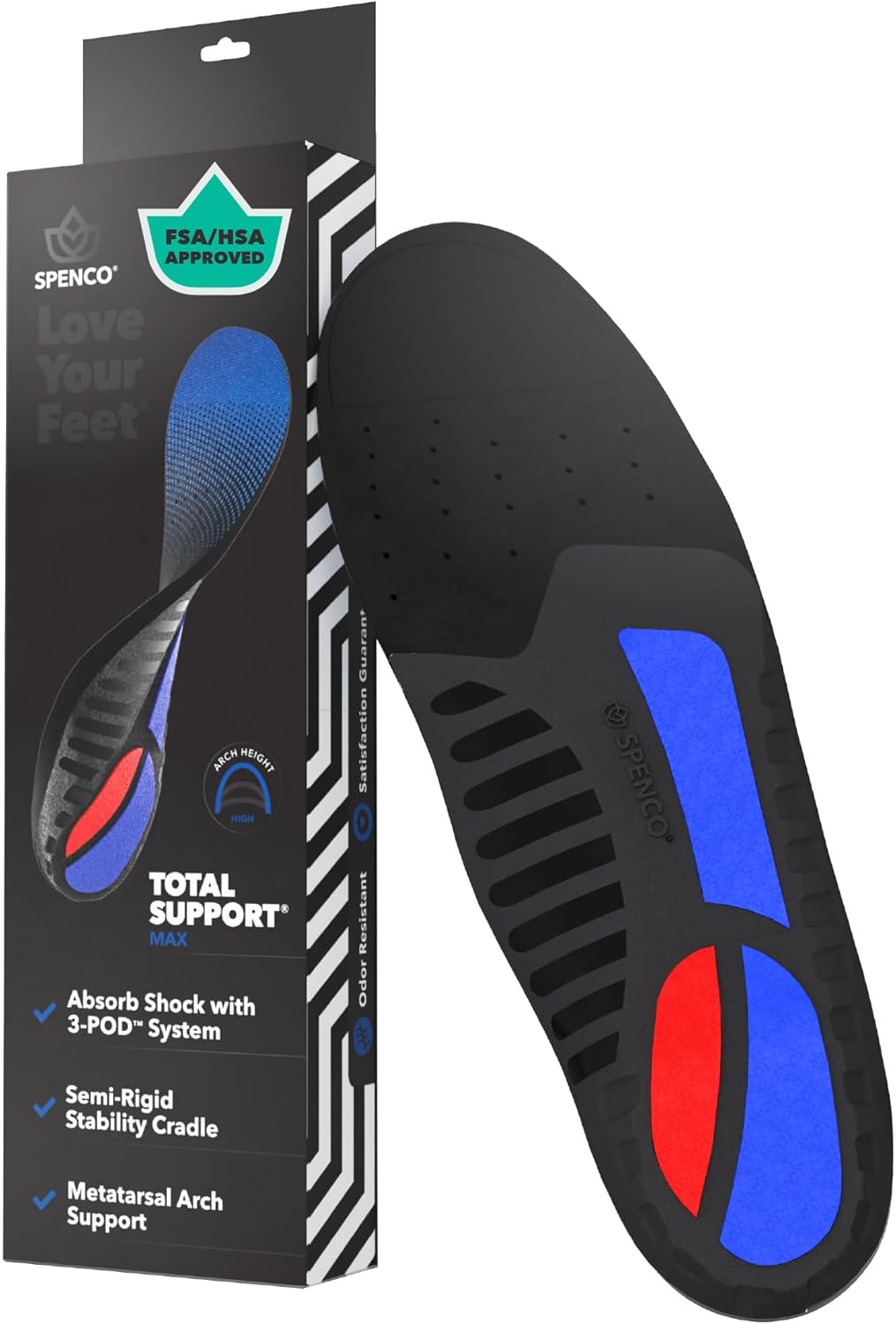 Spenco Total Support Max Shoe Insoles for Arch Support Relief