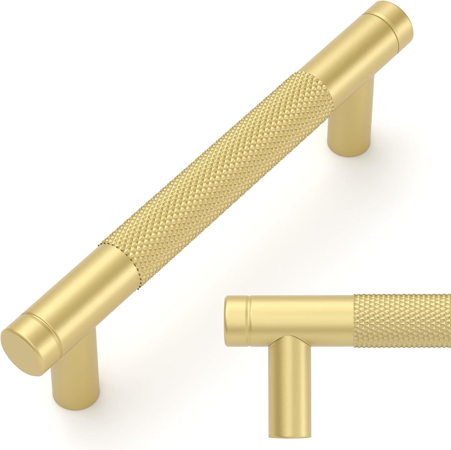 Amerdeco 10 Pack Brushed Gold Cabinet Pulls for Stylish Upgrades