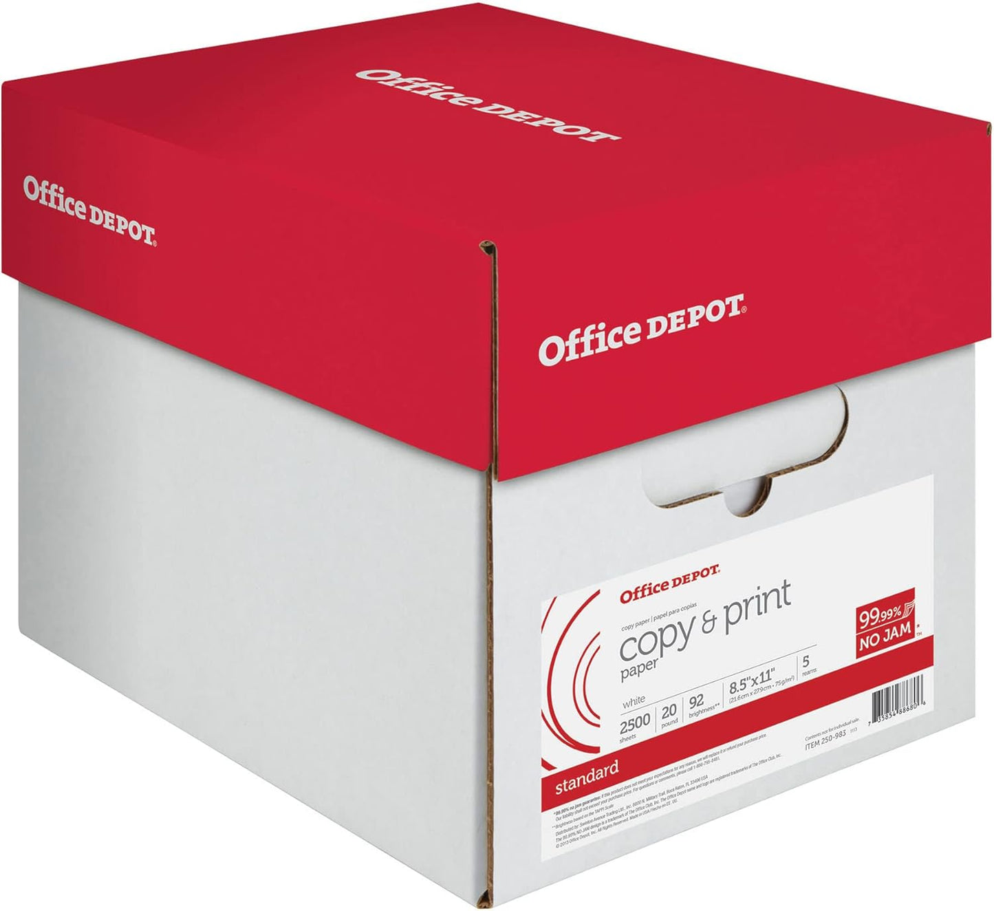 Office Depot 20 lb Copy Paper - 500 Sheets x 5 Reams