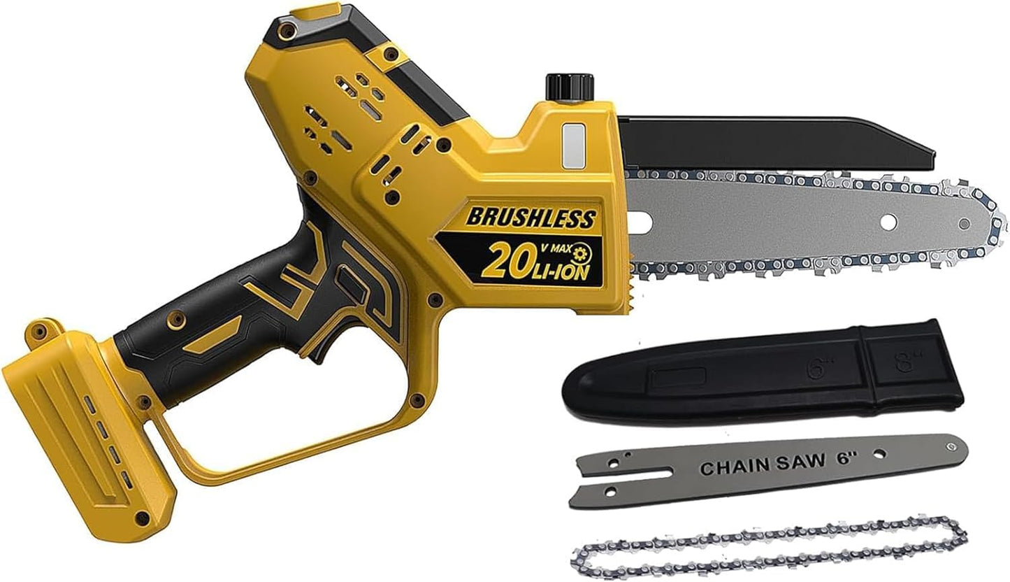 Mini Chainsaw for Dewalt 20V MAX Battery - Efficient Wood Cutting