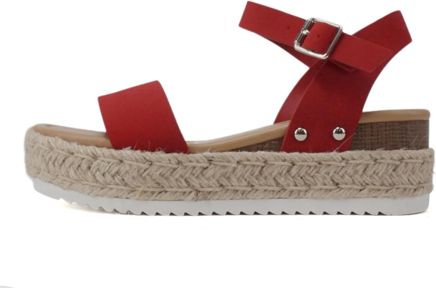 Soda CLIP Women Open Toe Ankle Strap Platform Espadrille Sandal