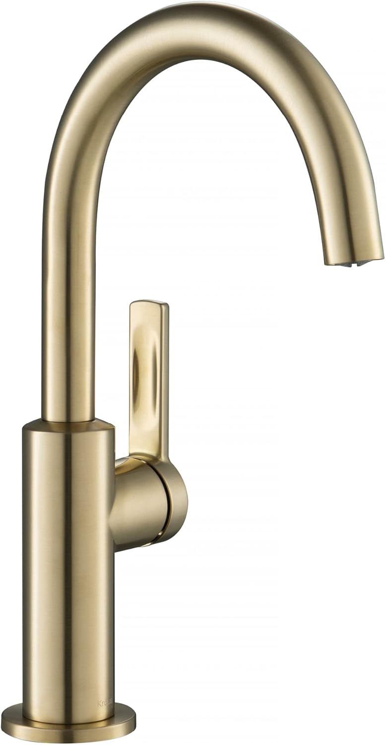 Kraus Oletto Single Handle Kitchen Bar Faucet in Antique Bronze