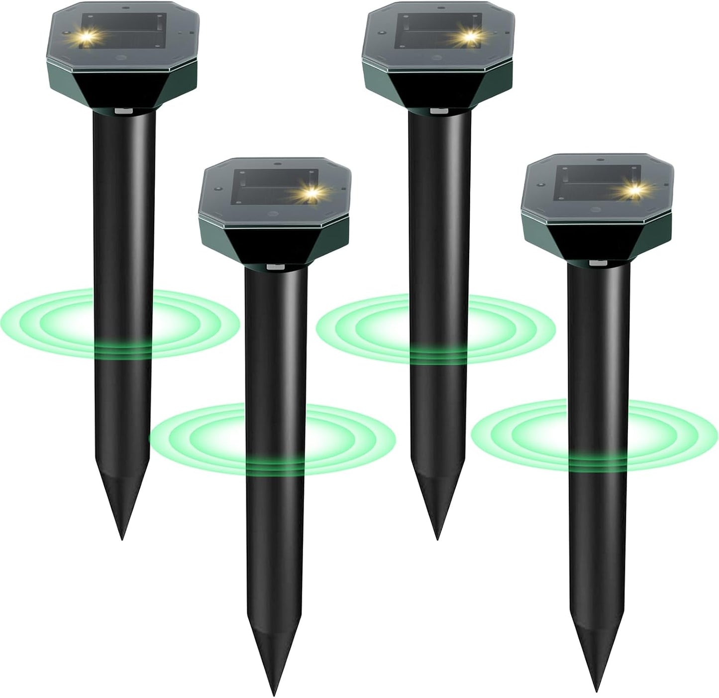 Mole Repellent Solar Powered Ultrasonic Deterrent for Yard