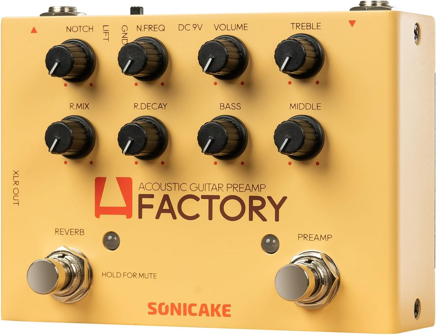 SONICAKE Acoustic Pedal - Analog Preamp, Digital Reverb!
