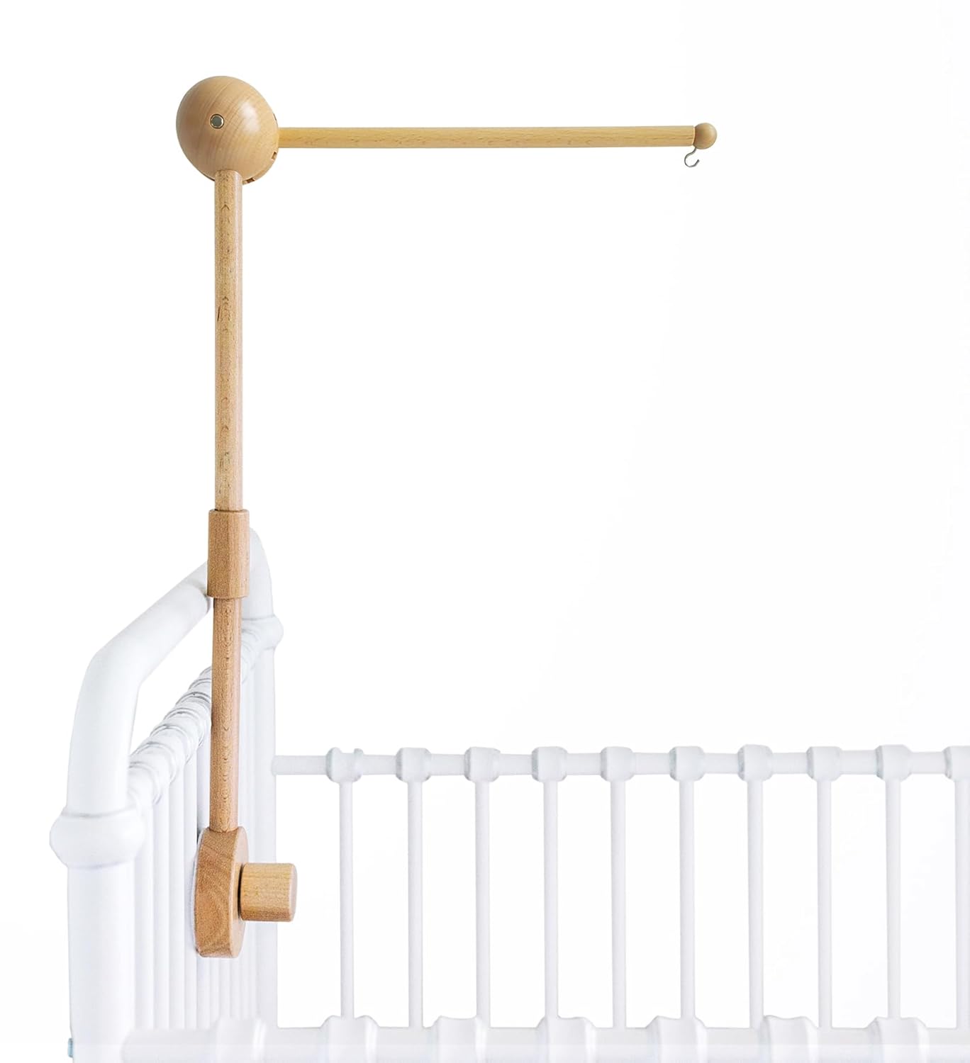 360 Adjustable Wooden Baby Mobile Arm for Crib - Natural Beech