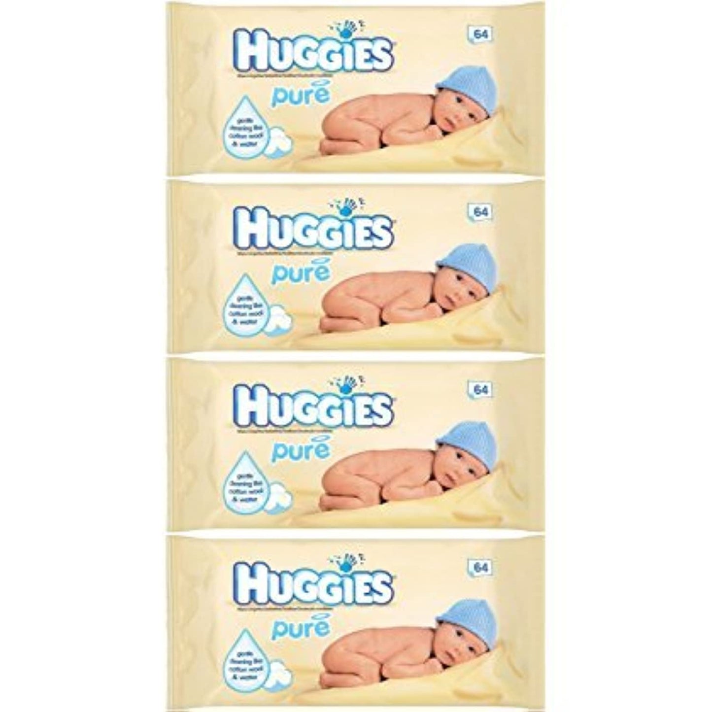 Huggies Pure Baby Wipes - Gentle Cleanse x4 Packs