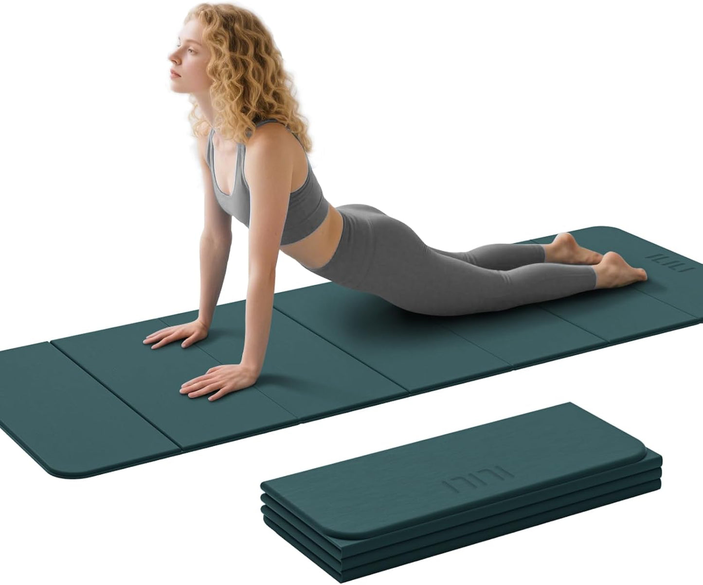 ILILI Foldable Yoga Mat - Lightweight Non-Slip Fitness Mat