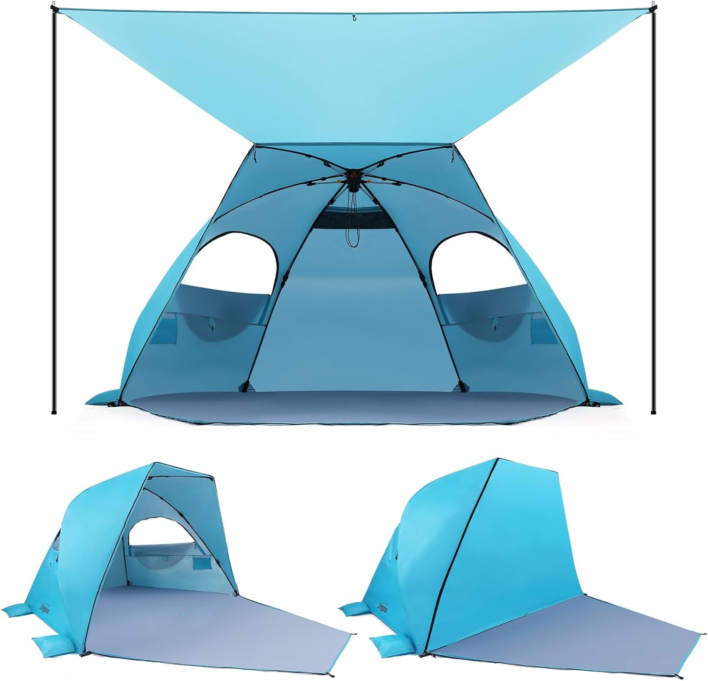 Elegear Beach Tent Pop Up Sun Shelter with 1-Second Setup
