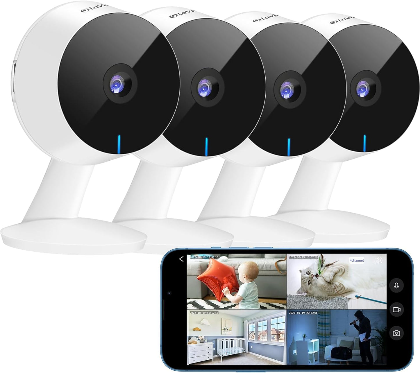 LaView 5MP 3K Home Security Camera with Night Vision Features