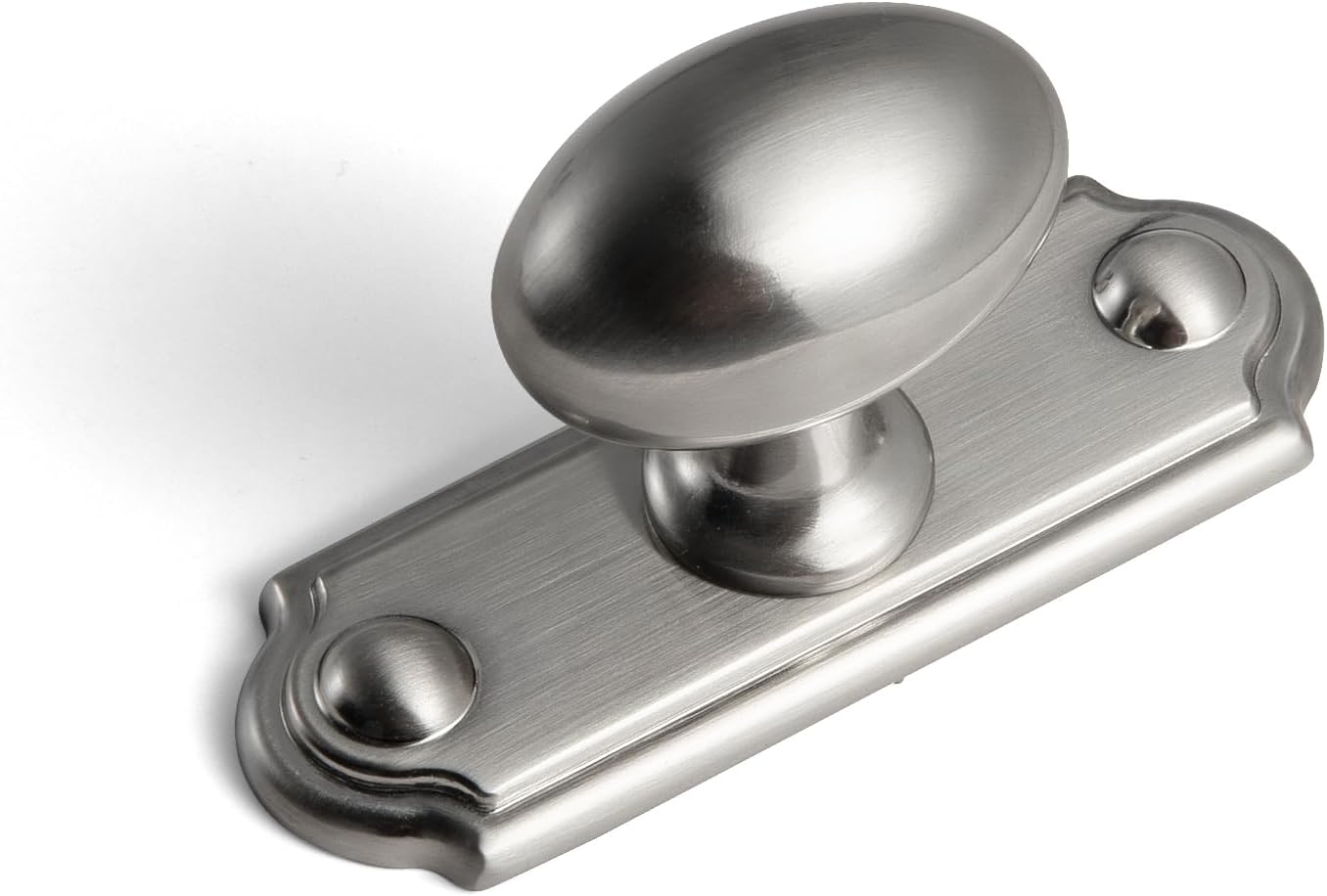 Goo-Ki Satin Nickel Cabinet Knobs with Backplate for Elegance