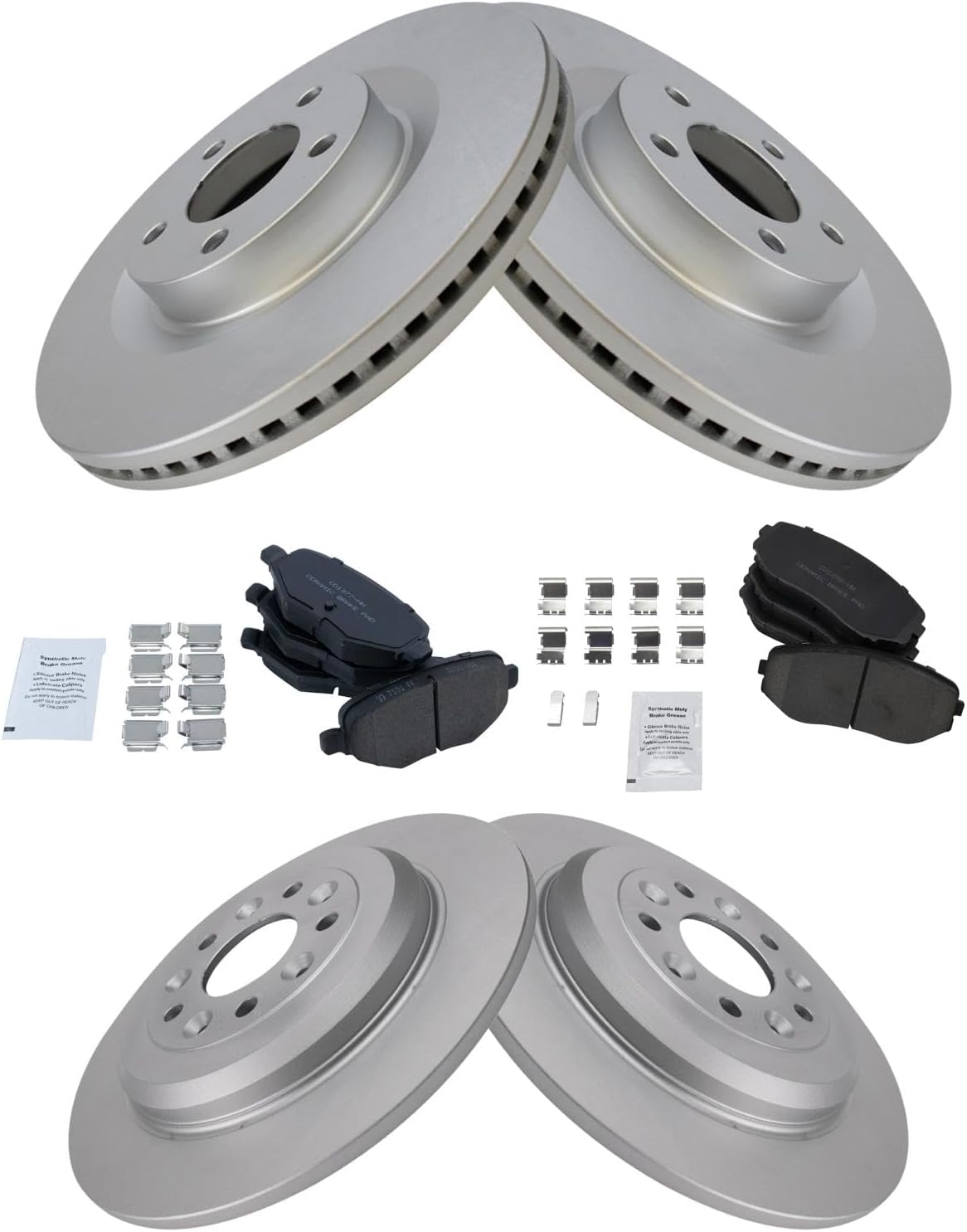 TRQ Brake Pad & Rotor Kit for 2011-2014 Ford Edge & Lincoln MKX