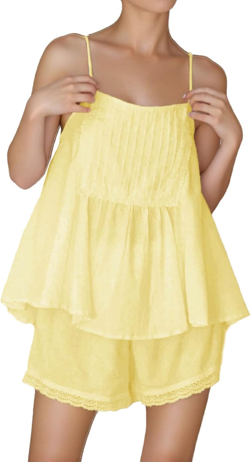 Womens Summer 2 Piece Set Soft Cozy Pajamas for All Seasons