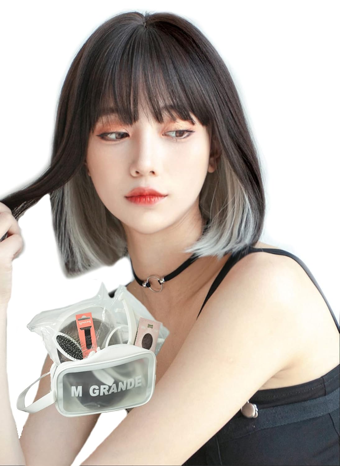 MGRANDE Premium Wig Set for Small Face with Inner Color Line