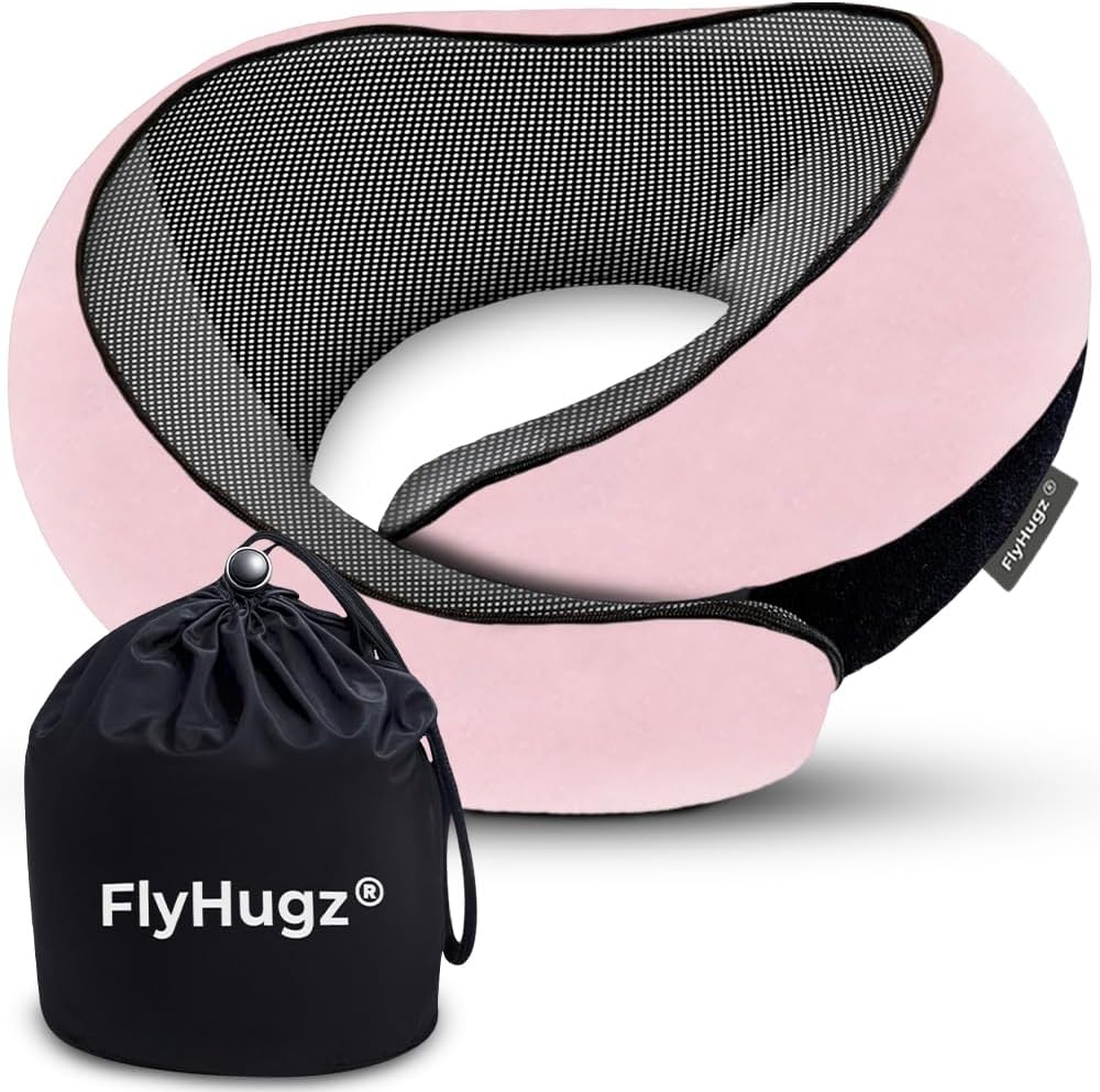 FlyHugz Neck Travel Pillow for Ultimate Comfort on Airplane