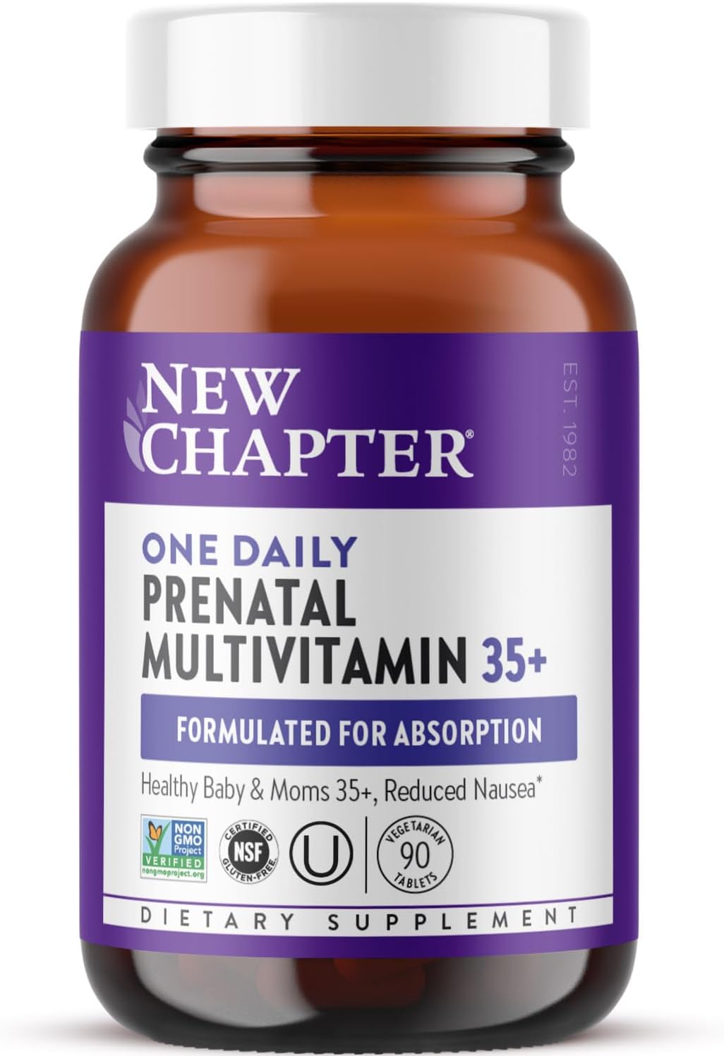 One Daily Prenatal Vitamins for Moms 35+ with Methylfolate