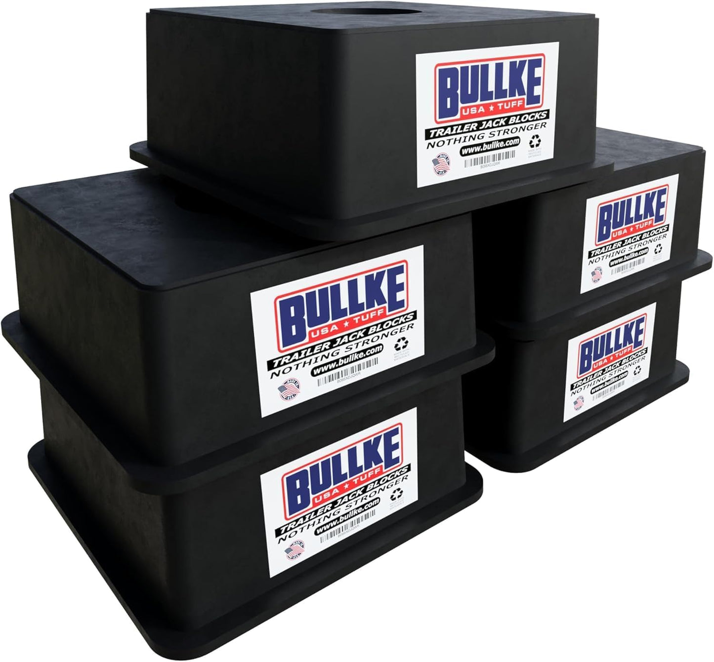 USA-Made Heavy Duty RV Jack Blocks for Trailer Stabilization