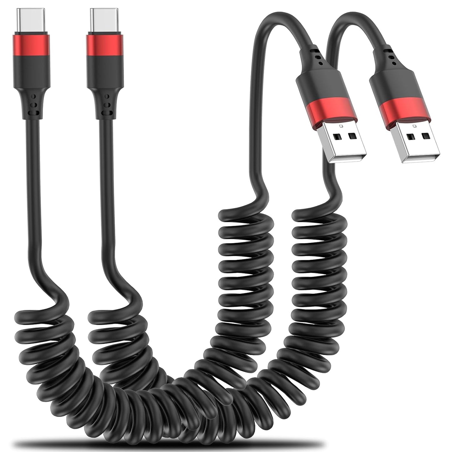 Fast Charge Anywhere with Coiled USB C!