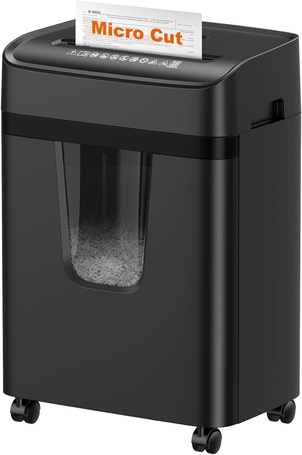 Bonsaii 12-Sheet Micro-Cut Paper Shredder for Home Office
