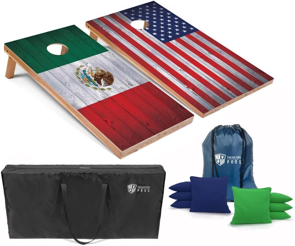 Regulation Cornhole Boards Set with Bean Bags and Carrying Cases