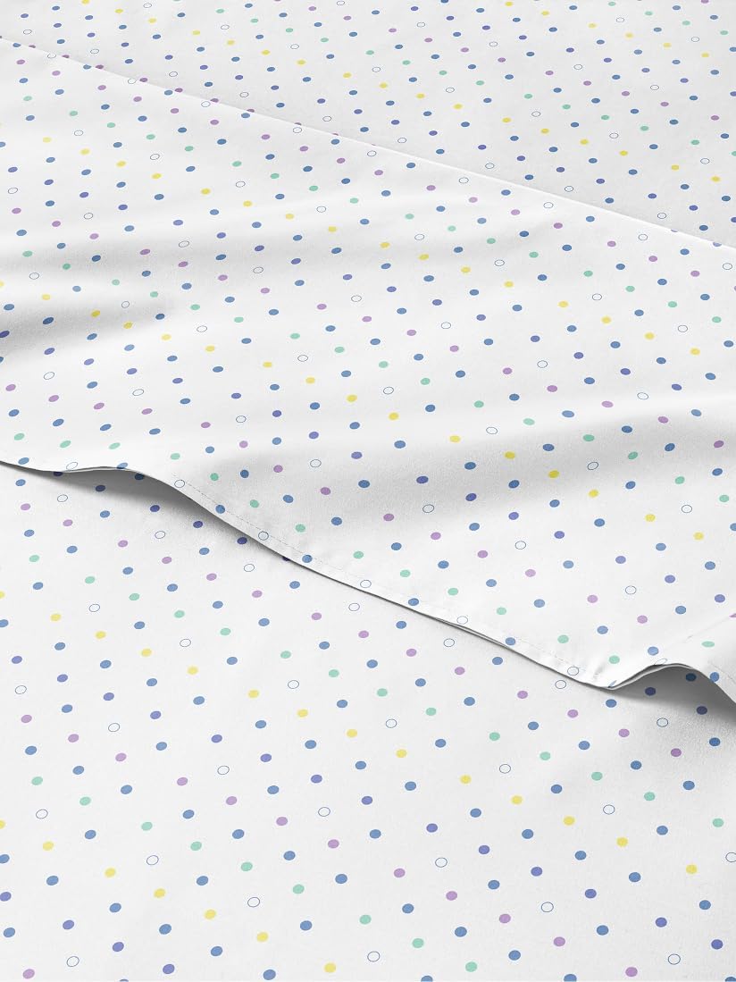 Kids Full Size Polka Dots Bed Sheets Set for Cozy Sleep