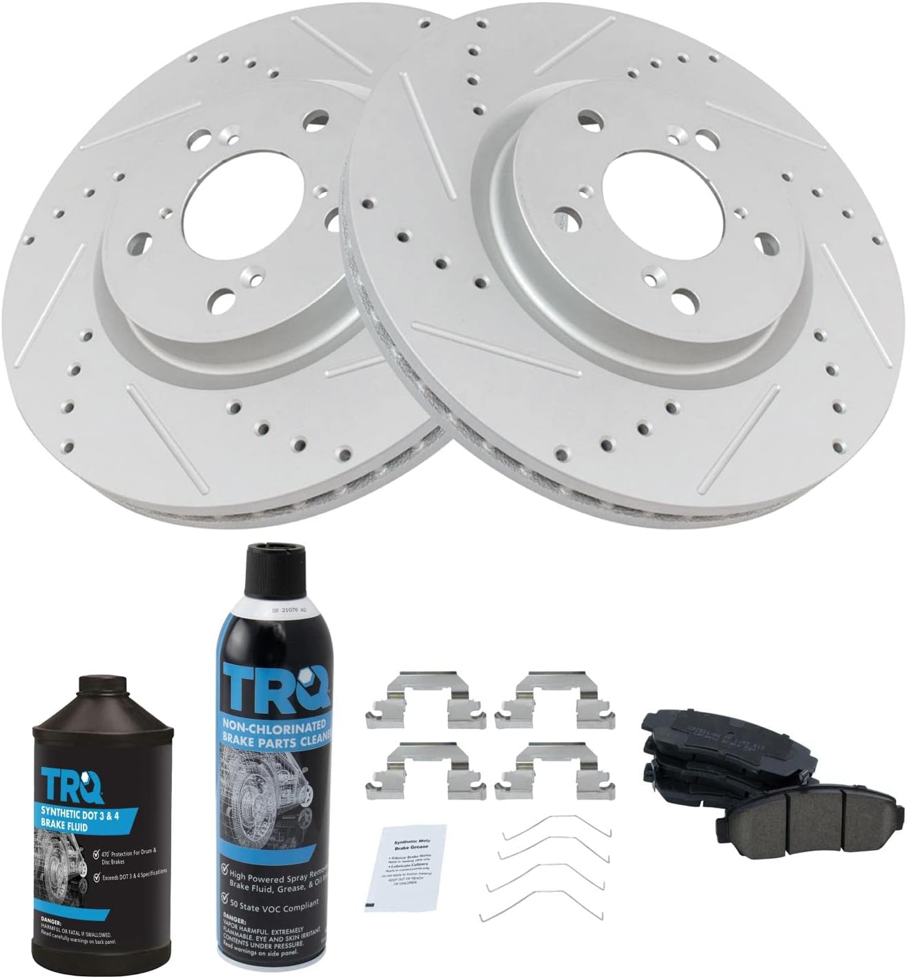 TRQ Front Performance Brake Pad & Rotor Kit for Honda Odyssey