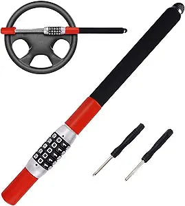 Tevlaphee Steering Wheel Lock - Heavy Duty Anti Theft Device