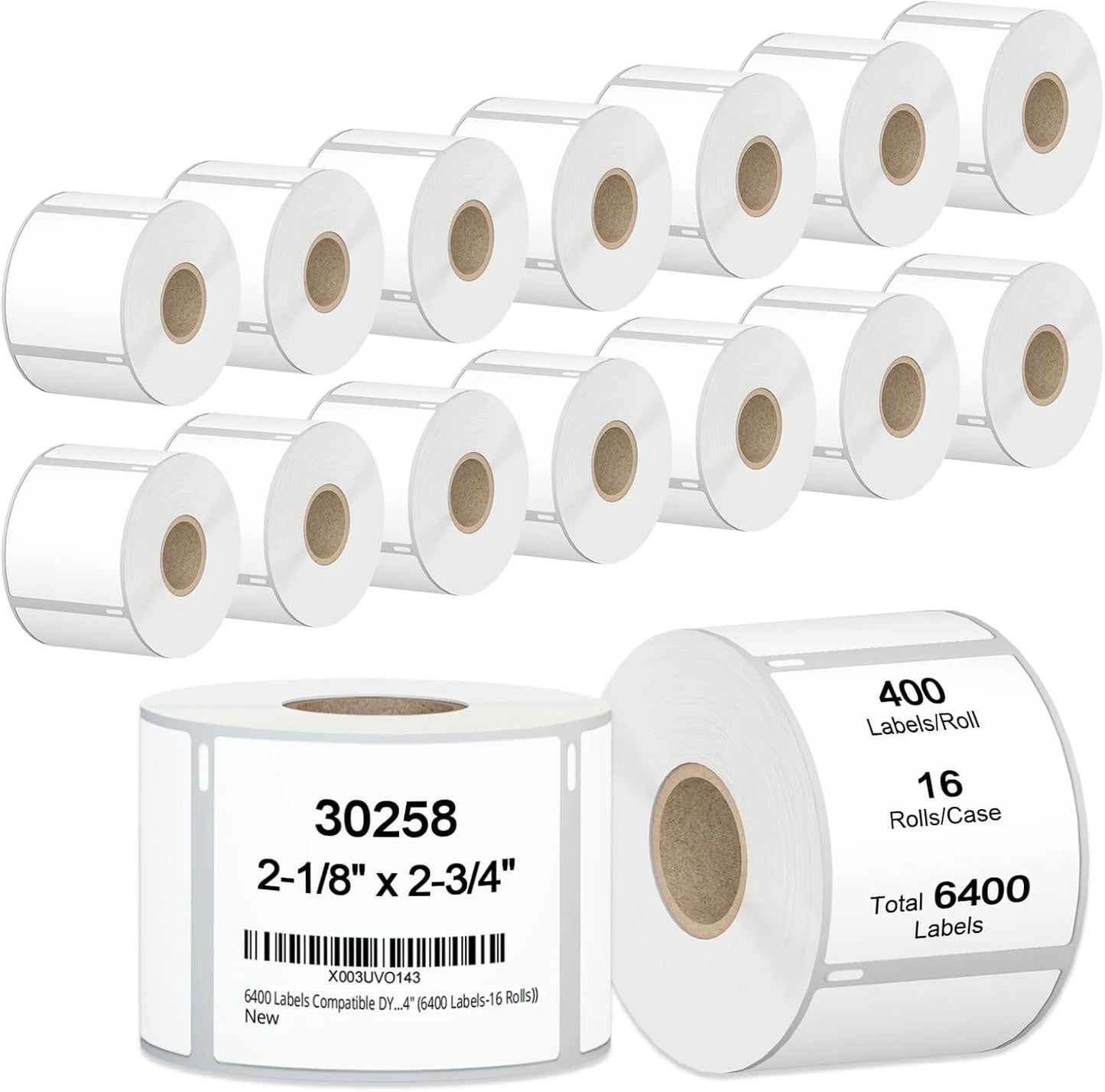 6400 Labels Compatible DYMO 30258 for Efficient Labeling