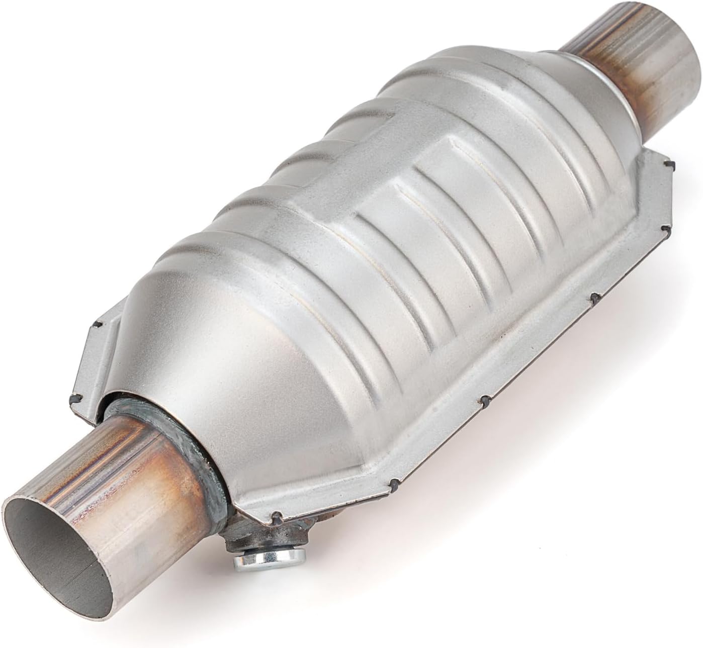 High Flow 2.25 Inch Catalytic Converter with O2 Port & Heat Shield