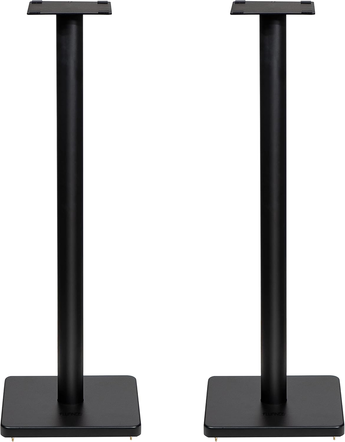 Fluance Matte Black Speaker Stands - Solid Construction, Cable Management