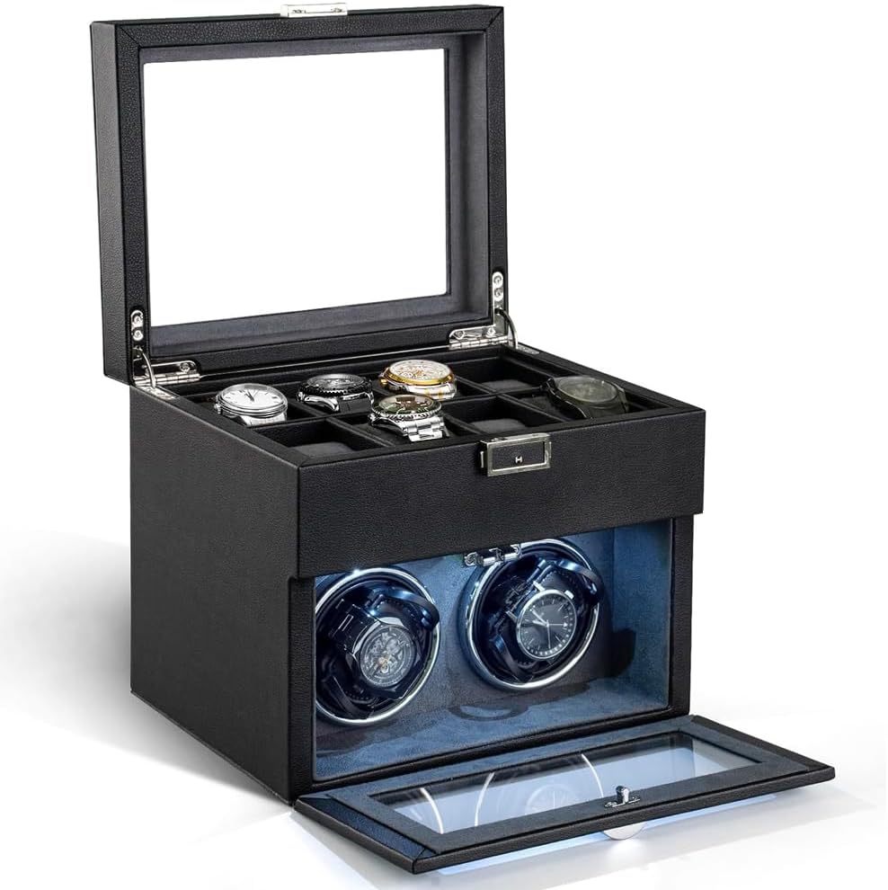 Anyasun Double Watch Winder with LED Light
