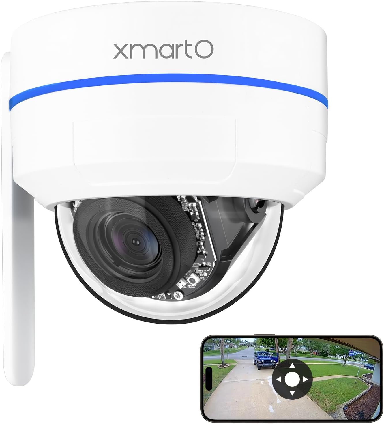 xmartO 2K HD Wireless Security Camera with AI Tracking Features