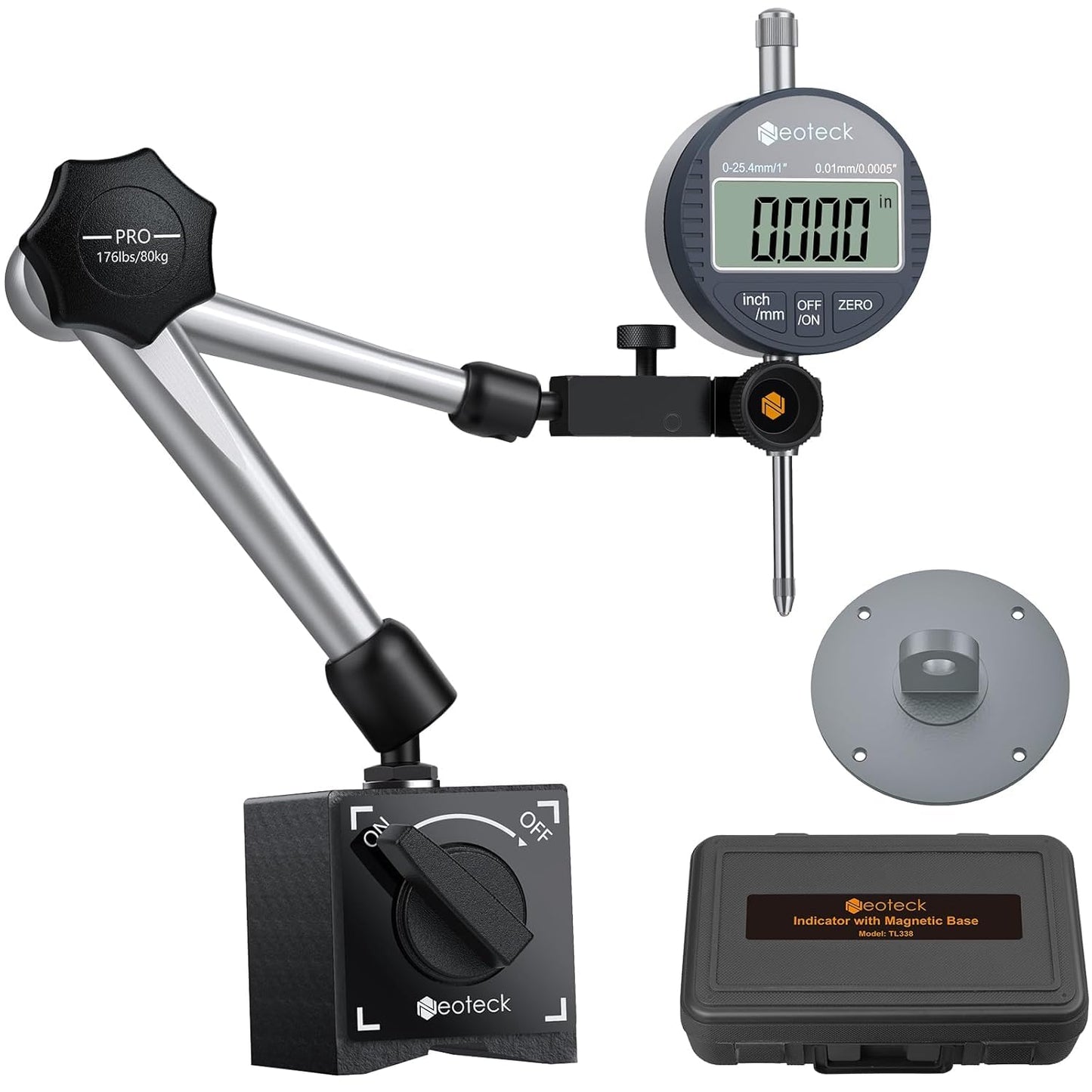 Neoteck Digital Dial Indicator Gauge Set for Precision Measuring