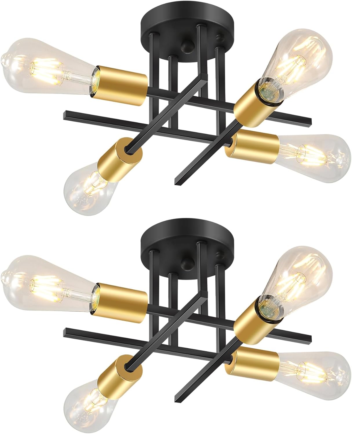 EGM Black & Gold Sputnik Ceiling Light Fixture Review