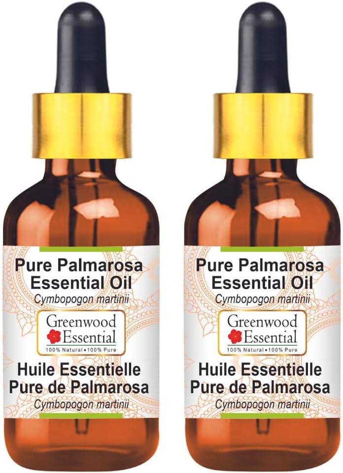 Pure Palmarosa Essential Oil for Skin & Hair Care - 100ml X 2