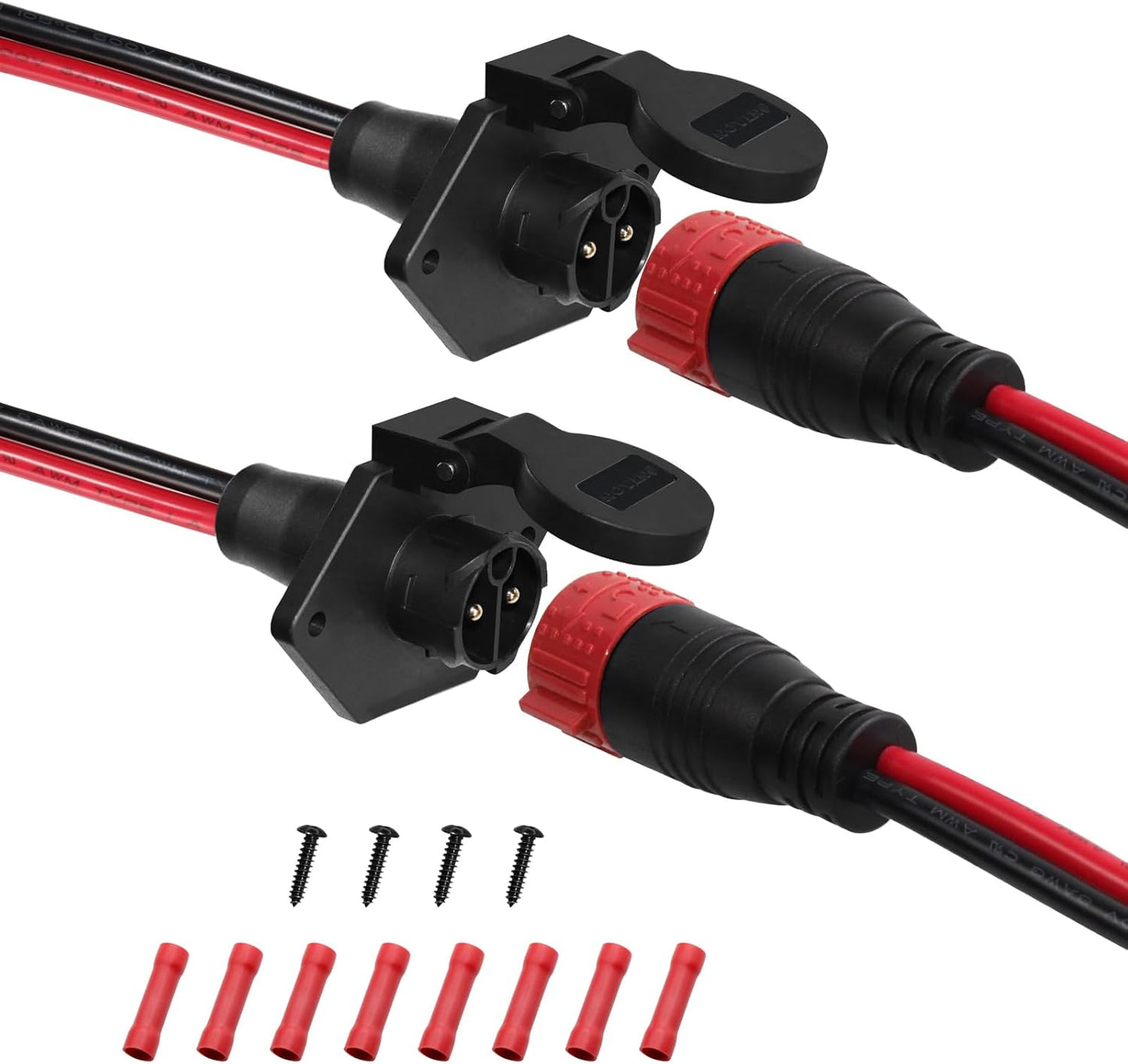 NOVINO Watertight 2-Wire Trolling Motor Plug Set