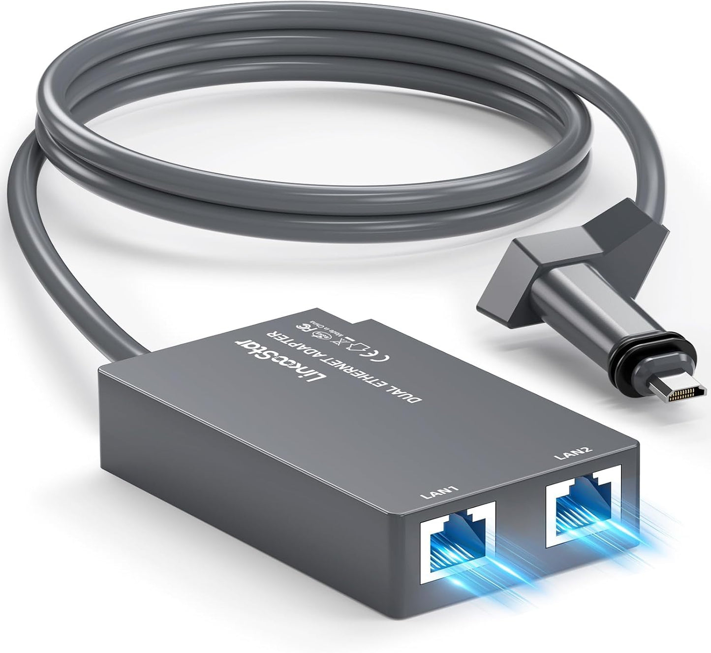 Linkoostar Dual Ports Starlink Ethernet Adapter for Fast Connection