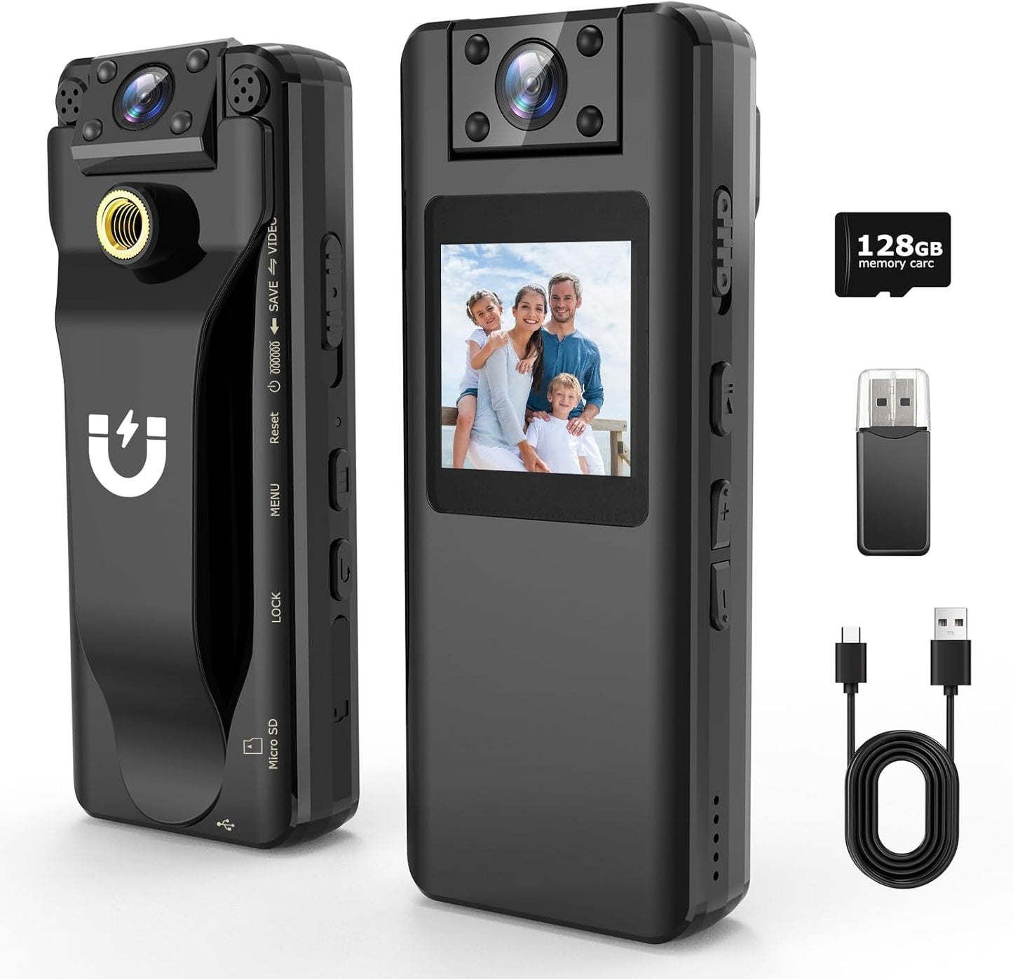 Body Camera with Audio and Video Recording for Outdoor Use