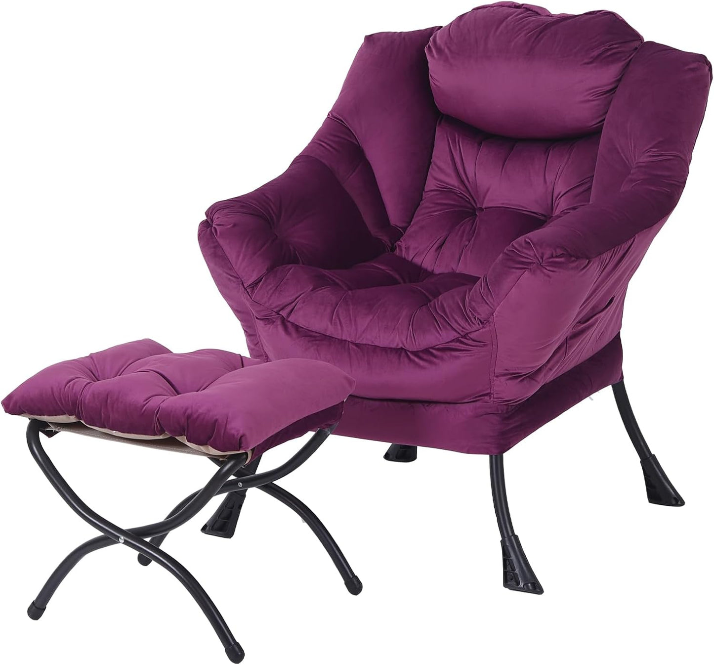 Tiita Lazy Chair with Ottoman for Comfy Living Room Relaxation