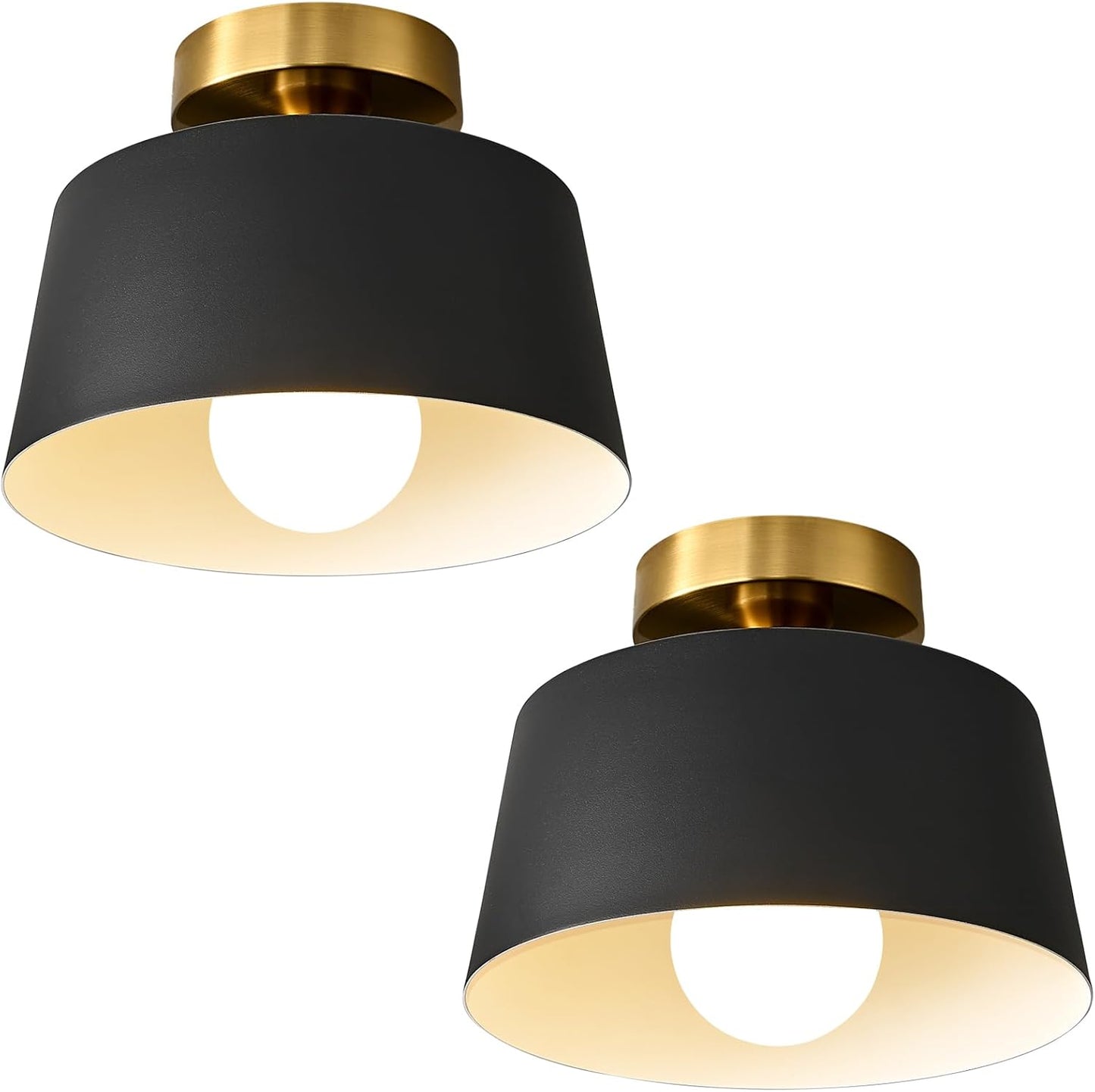Modern Semi Flush Mount Ceiling Light 2 Pack for Any Room